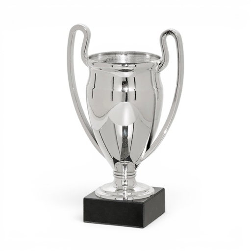 [C26043] Copa plateada con asas altas, 1 altura Ref. 26043