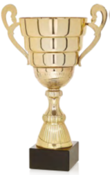 Trofeo Clásico dorado con asas y peana mármol de  Ref. 26013