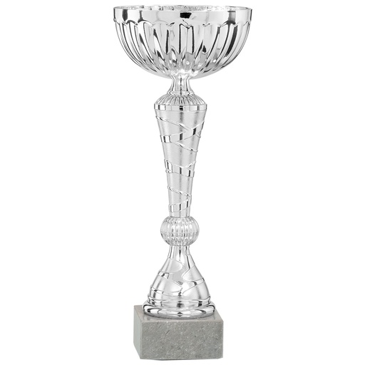 Copa plateada con peana destacada, 3 alturas Ref. 26053
