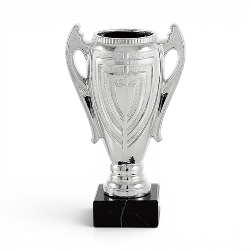 Copa plateada con asas ornamentales, 4 alturas Ref. 26030