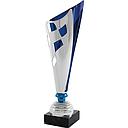 [19004.1] Trofeo bicolor clásico plata y azul 